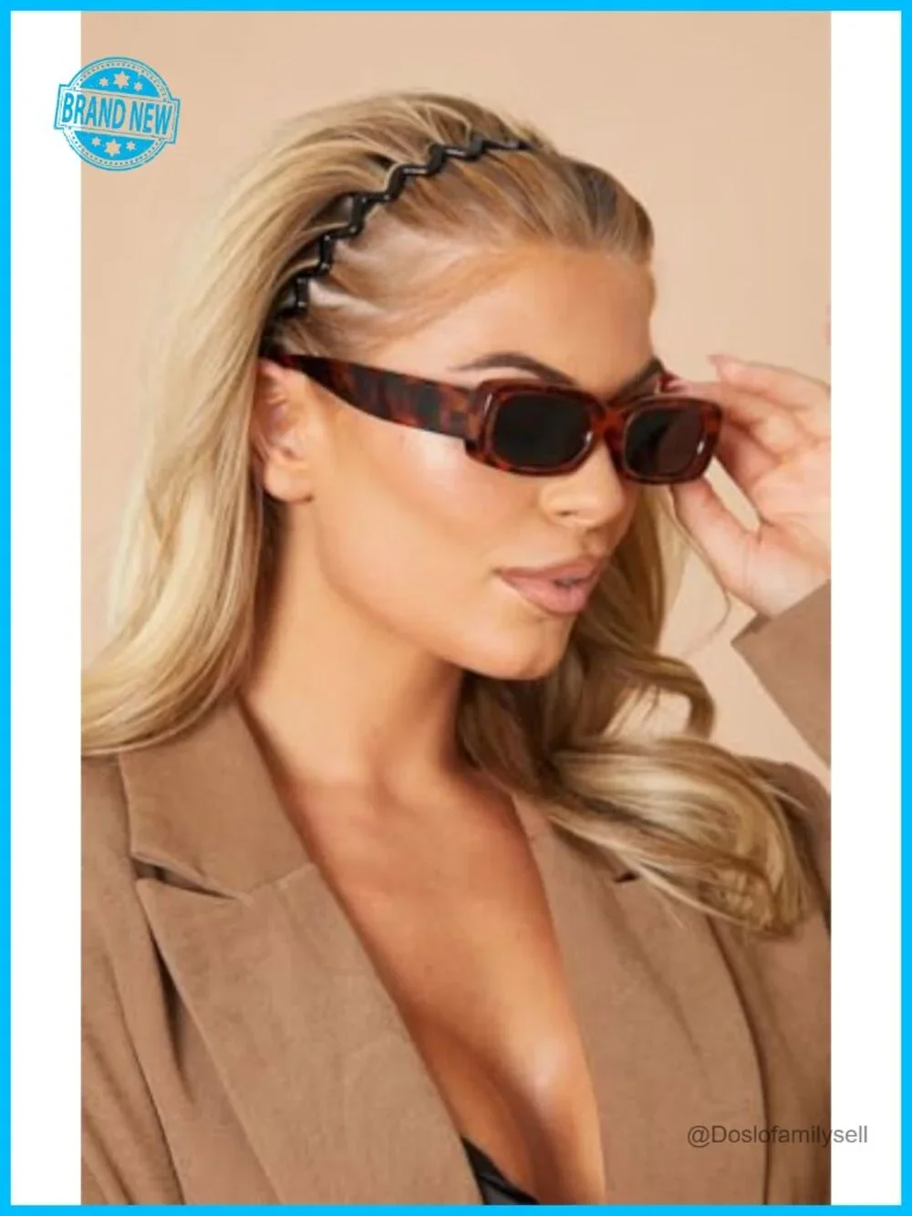 2-Pack Zig Zag Headbands with Teeth Non-Slip Plastic Hair Band
